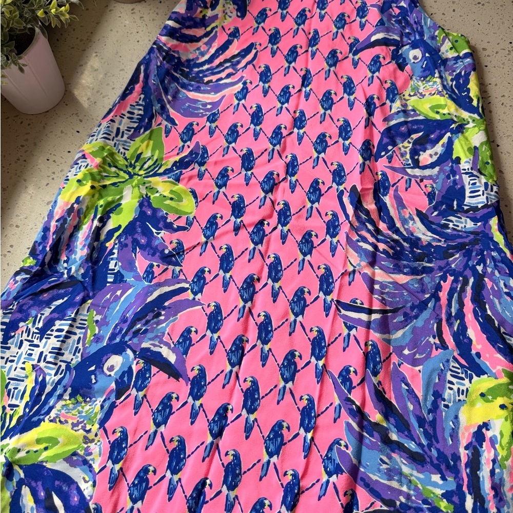 Lilly Pulitzer Pink and Blue Silk Dress - Picture 2 of 6